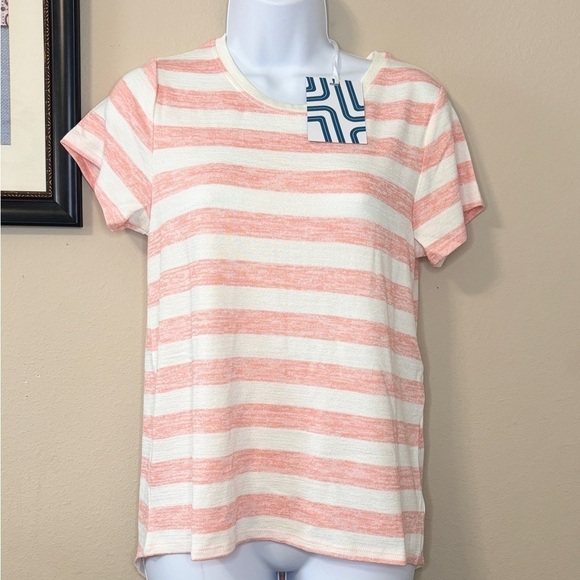 Market & Spruce Juuna Hi Lo striped Knit Top Size XSP - Picture 2 of 9